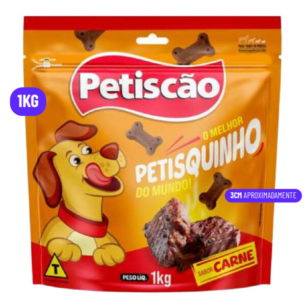 PACOTE PETISQUINHO MASTIGAVEL CARNE 1KG PETISCAO                       TRSTBF00019