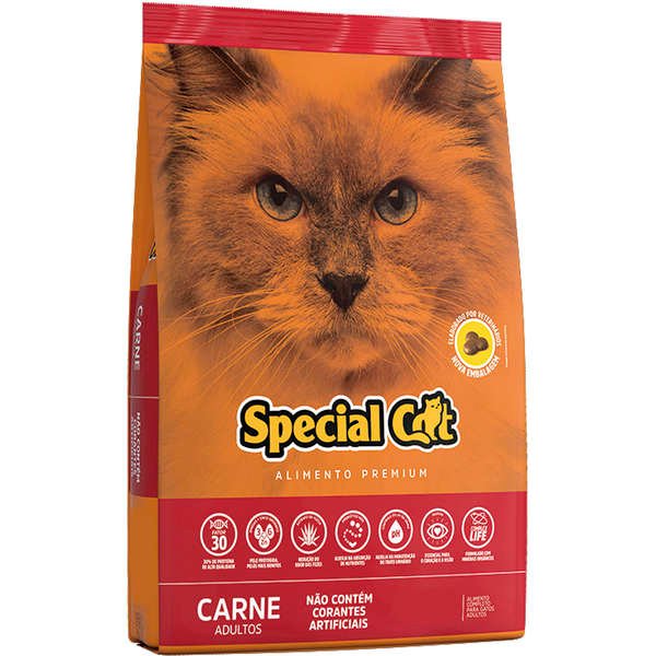 Ração Special Cat, Gatos Adultos, Carne - 20kg