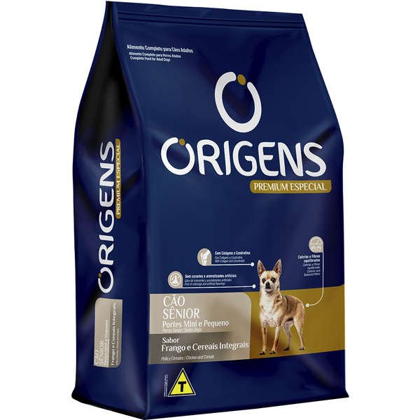 Ração Origens Sênior Porte Pequeno, Frango & Cereais - 10,1kg
