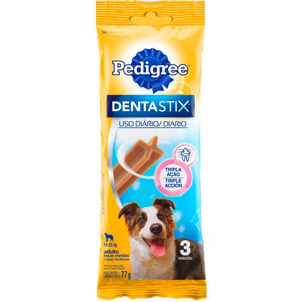 Petisco Pedigree Dentastix, Cães Adultos Raças Médias