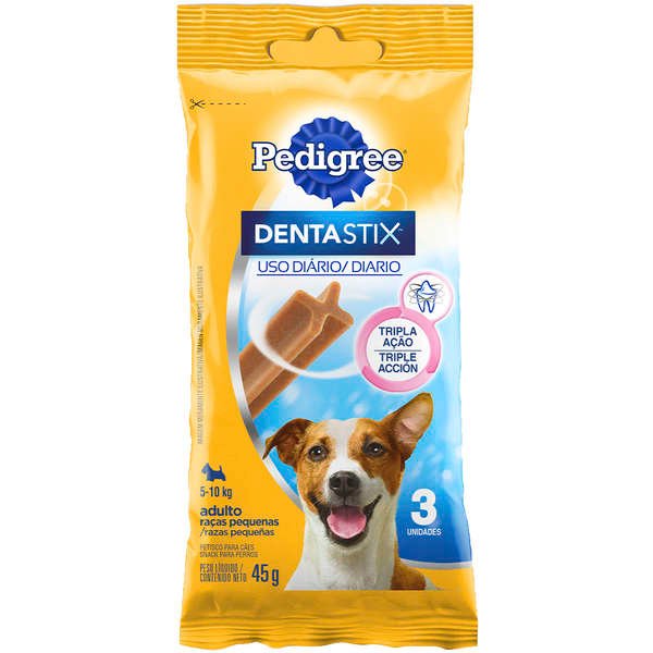Petisco Pedigree Dentastix, Cães Adultos Raças Pequenas