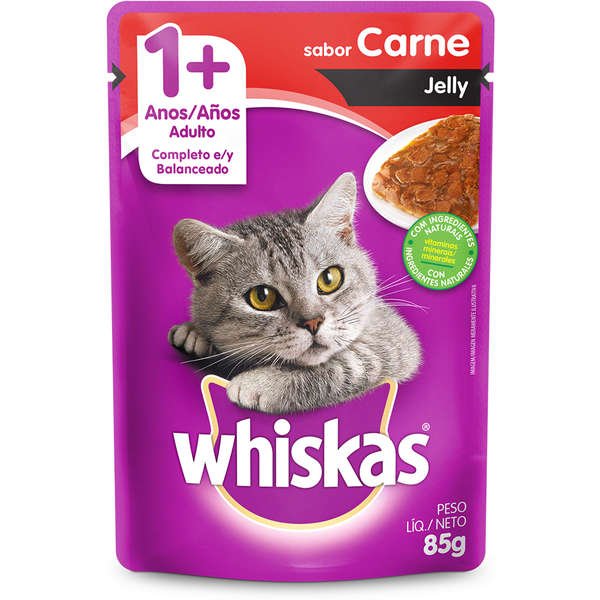 Sachê Whiskas Jelly, Gatos Adultos - Carne