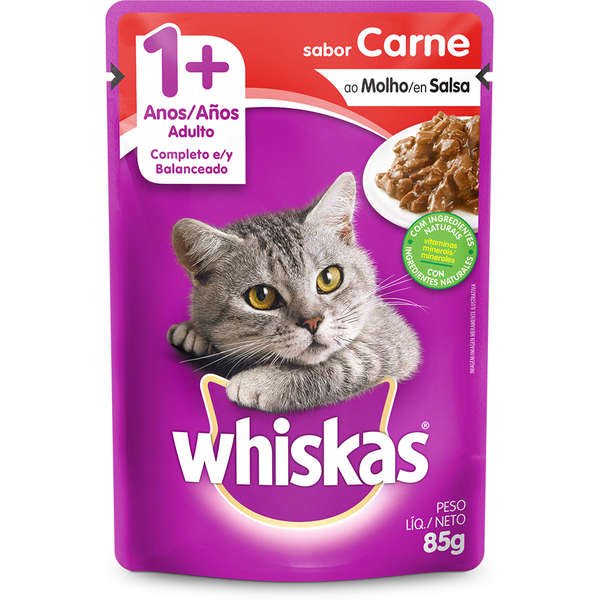Sachê Whiskas, Gatos Adultos - Carne