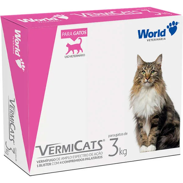 Vermífugo VermiCats, Gatos de 3kg