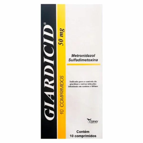 Antibiótico, Giardicid 50mg - Para Cães e Gatos
