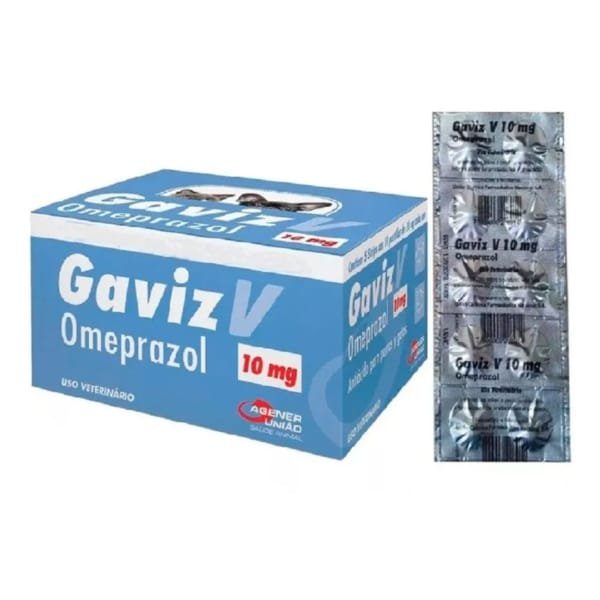 Antiácido Omeprazol, Gaviz 10mg - Para Cães e Gatos
