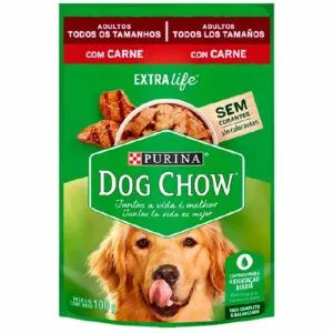 Sachê Dog Chow, Cães Todos os Tamanhos Adultos - Carne