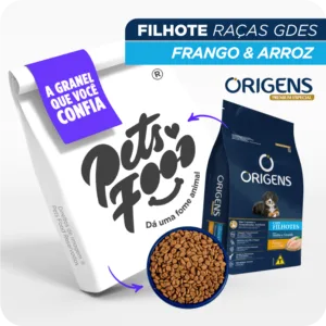 Ração Origens, Filhote Raças Grandes - Frango & Cereais | A Granel 1KG