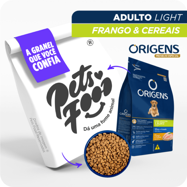 petsfood.app.br racao origens adultos light frango cereais origenslight
