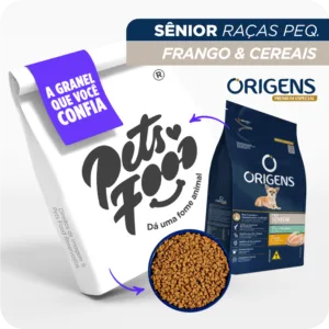 Ração Origens, Sênior Porte Pequeno - Frango & Cereais | A Granel 1KG