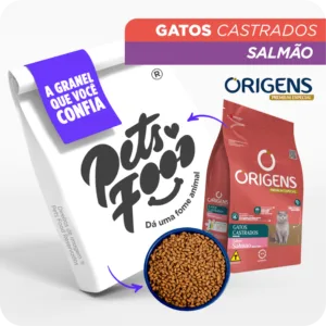 Ração Origens, Gatos Castrados - Salmão | A Granel 1KG