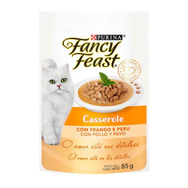 Sachê Fancy Feast, Casserole - Frango & Peru