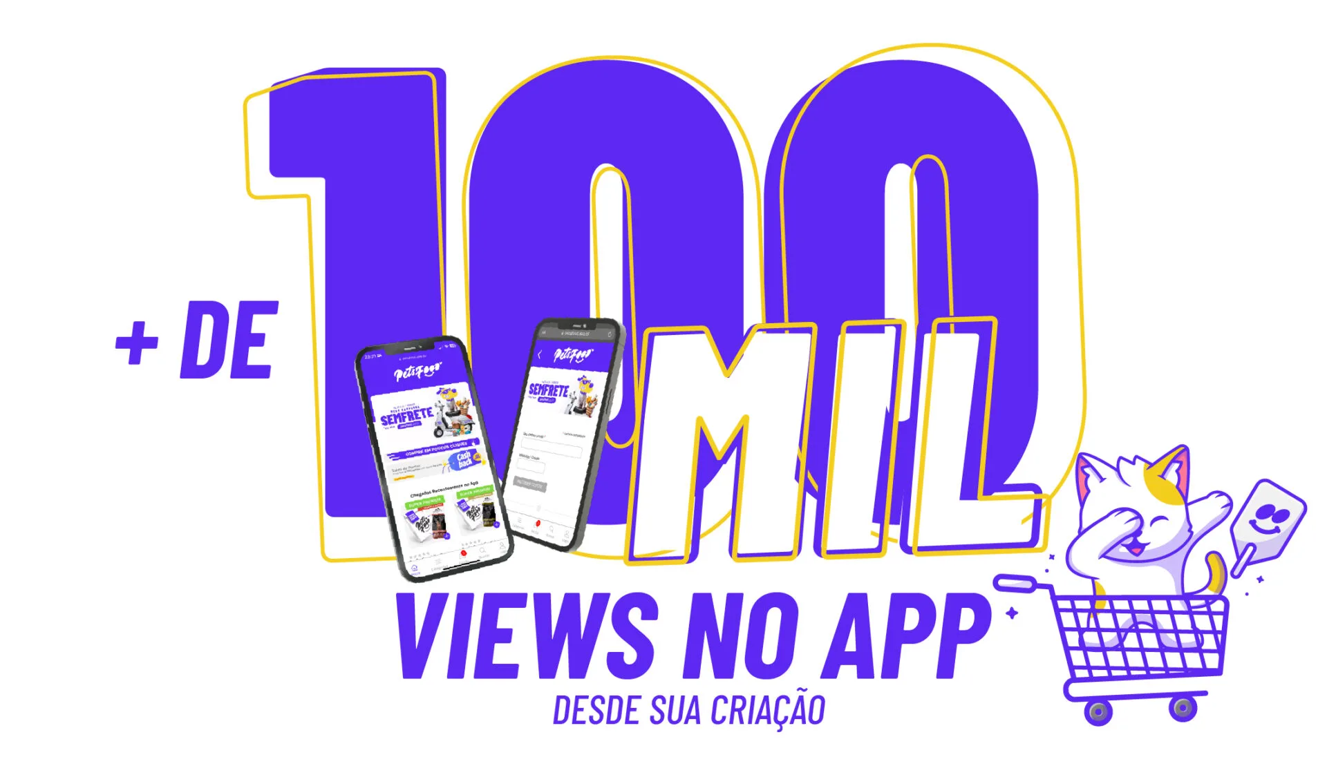 Mais de 100 mil views no App Pets Food