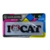 placa decorativa adesiva i love cats silver brands