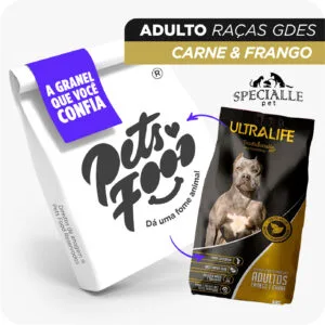 Ração Tradicionalle, Cães Adultos Raças Médias e Grandes - Carne & Frango | A Granel 1KG