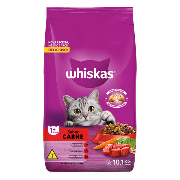 Ração Whiskas, Gatos Adultos - Carne