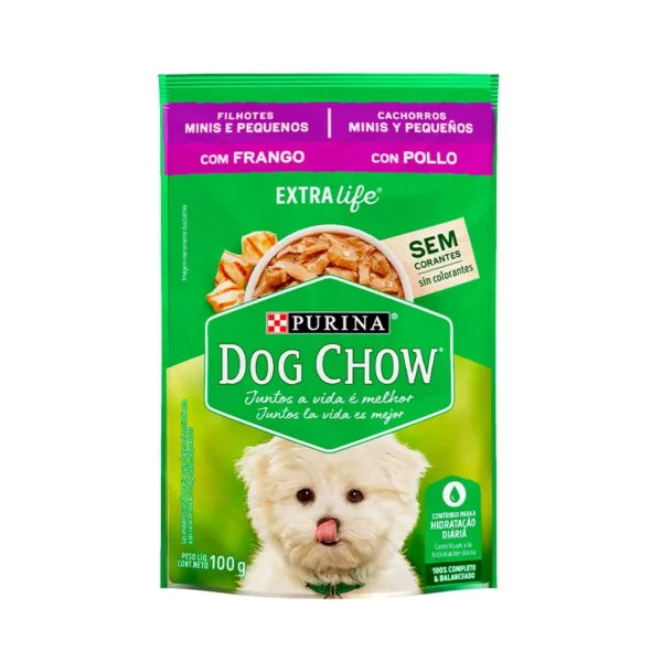 sache dog chow filhotes frango