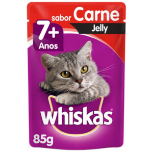 sache whiskas gatos senior 7+ carne
