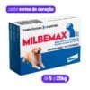 vermífugo milbemax de 5 a 25kg contra verme do coração