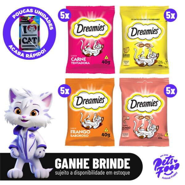 Petisco Dreamies, Gatos - Kit com 20