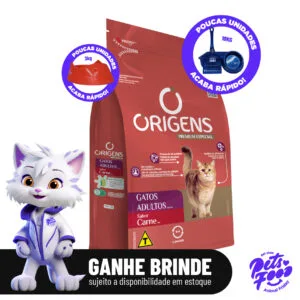 Ração Origens, Gatos Adultos - Carne