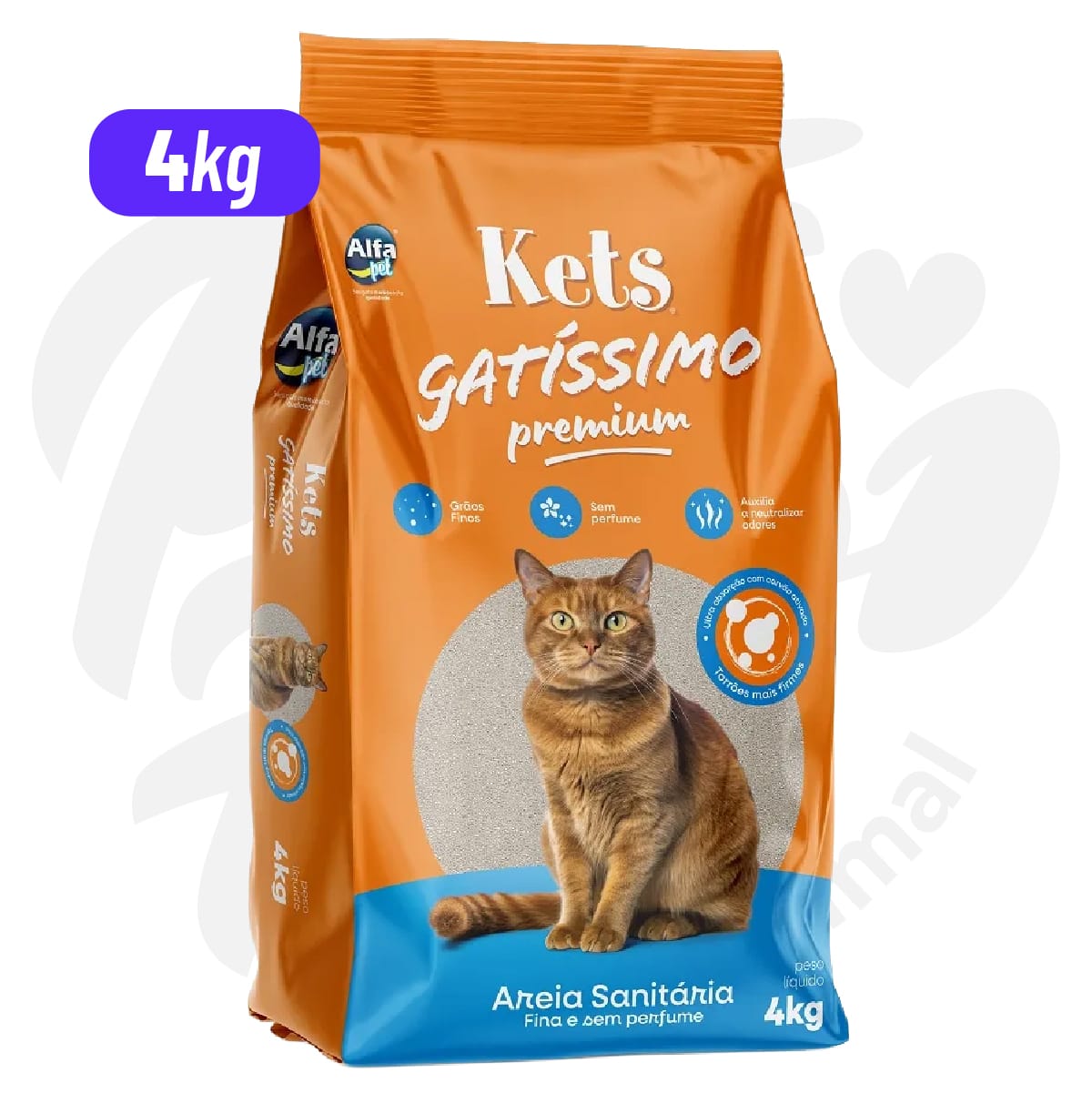 areia gatissimo sem perfume 4kg