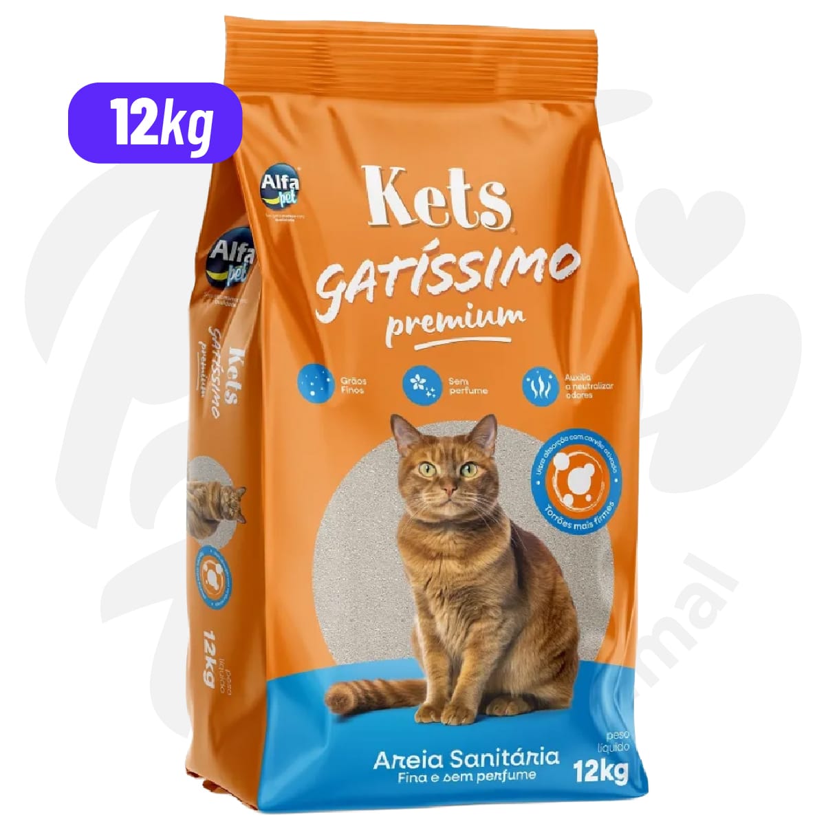 areia gatissimo sem perfume 12kg