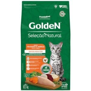 Ração Golden Seleção Natural, Gatos Adultos, Frango - 1kg