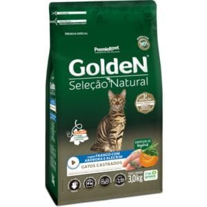 Ração Golden Seleção Natural, Gatos Castrado, Frango