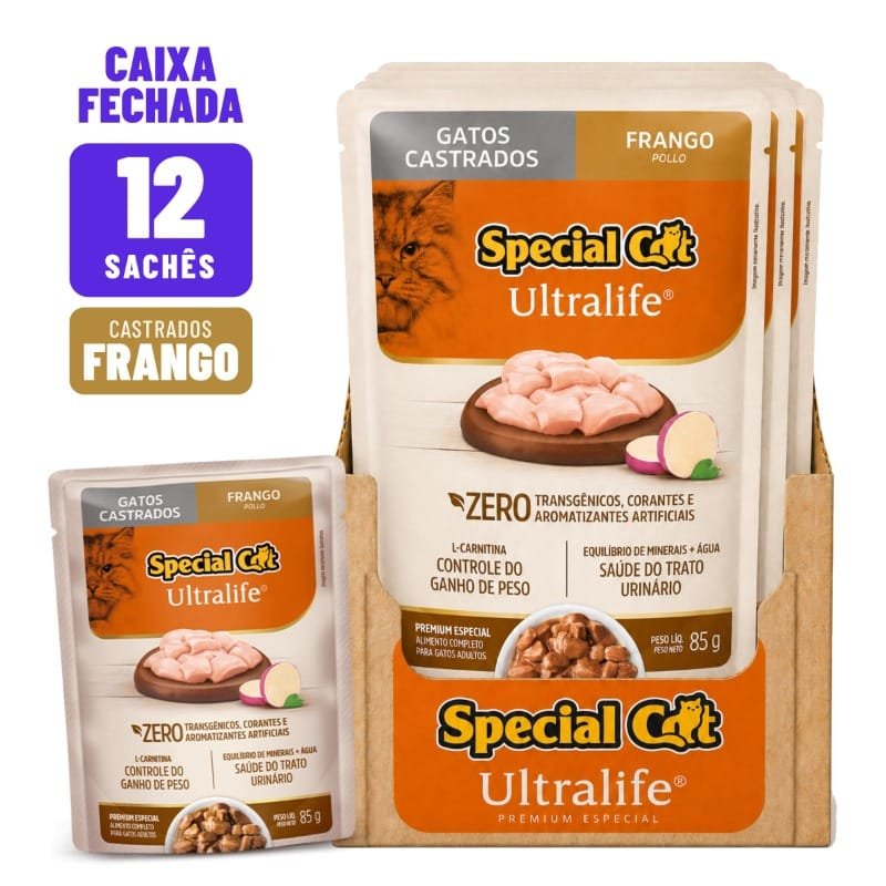 Sache Special Cat Ultra Cast Frango | Caixa C/12 Uni.