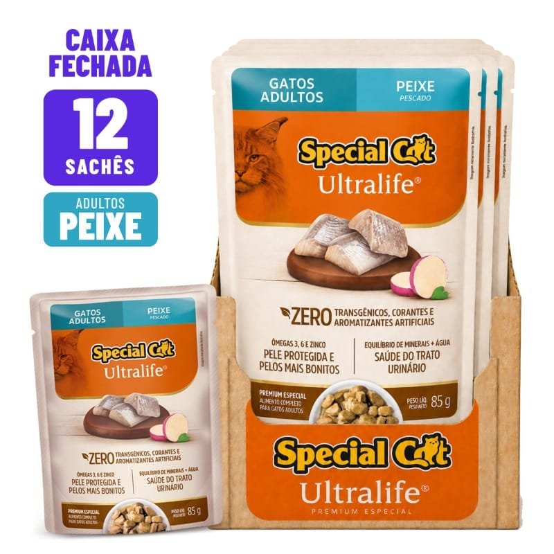 Sache Special Cat Ultralife Ad Peixe | Caixa C/12 Uni.