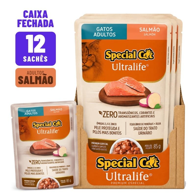 Sache Special Cat Ultralife Ad Salmao | Caixa C/12 Uni.