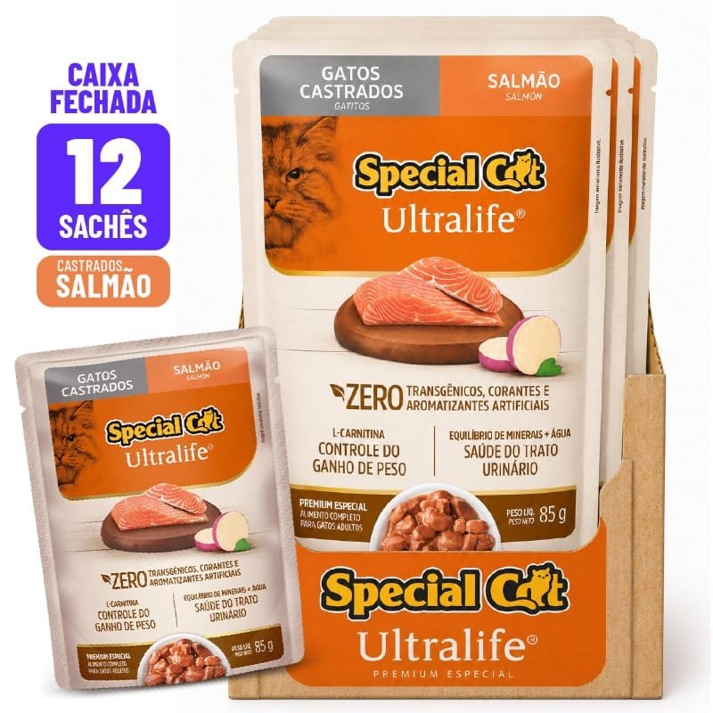 Sache Special Cat Ultra Cast Salmao | Caixa C/12 Uni.