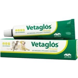 Pomada Cicatrizante Vetaglos 20g, Para Cães e Gatos