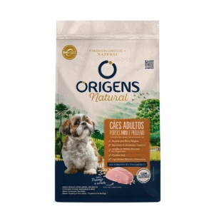 Ração Origens Natural Cães Adultos Portes Mini e Pequeno sabor Frango e Arroz a granel 1kg