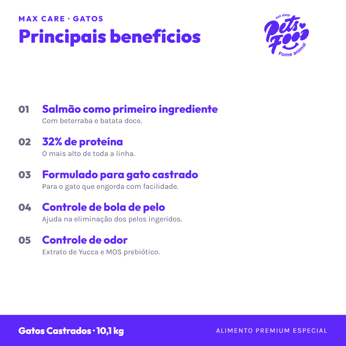 Ração Max Care Gatos Castrados a granel benefícios Ração Max Care Gatos Castrados a granel, benefícios