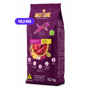 Ração Max Care Cães Adultos Raças Médias e Grandes 10,1 kg, embalagem