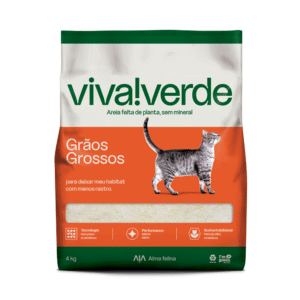 Areia Higiênica Grãos Grossos, Viva!Verde - 4kg - Embalagem 4 kg - frente