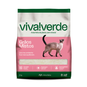 Areia Higiênica Grãos Mistos, Viva!Verde - 4kg - Embalagem 4 kg - frente