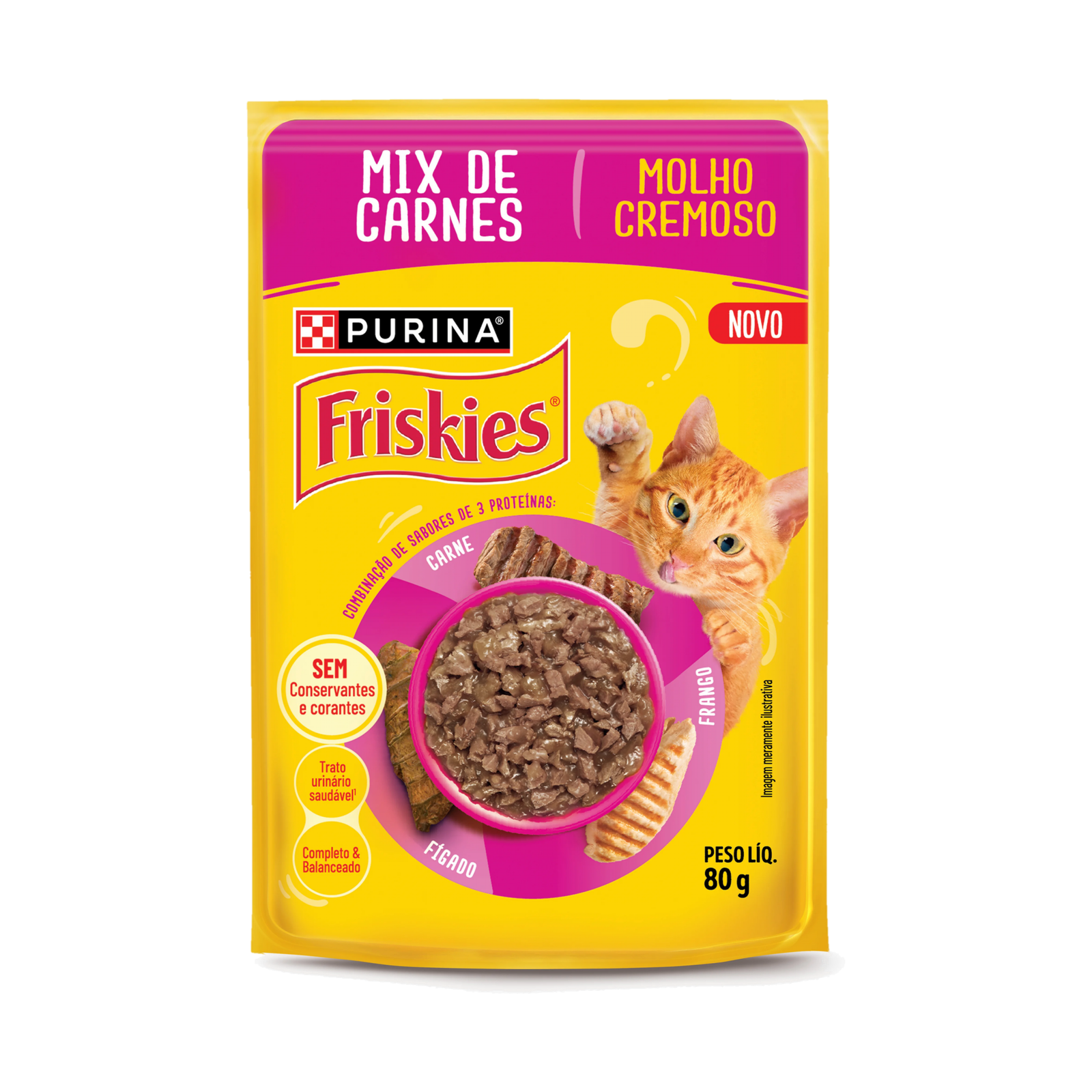 Sachê Friskies, Gatos Adultos - Mix de Carne